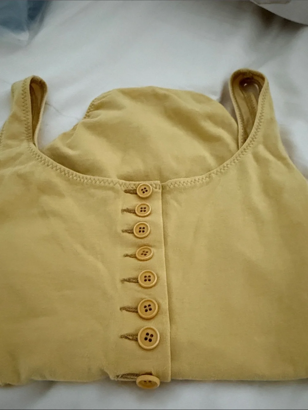 Norma Kamali , bodysuit Button-Front One-Piece in Mustard Yellow